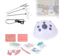 Laparoscopic Training Simulator Box - 10 Modules, 4 Instruments for Surgery Practice - Doctor & Student Trainer Kit