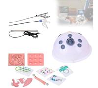 Laparoscopic Training Simulator Box - 10 Modules, 4 Instruments for Surgery Practice - Doctor & Student Trainer Kit
