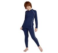 LAPASA Boy's Sports Thermal Underwear Children Base Layer Breathable Top And Botton Soft Kids Long Johns B21, Navy Blue, 11-12 Years