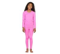 LAPASA Girl's Thermal Underwear Set, Kids Fleece Lined Long Johns Soft Winter Base Layer Top & Bottom G03, Pink, 11-12 Years
