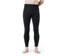 LAPASA Men's Lightweight Merino Wool Base Layer Bottom, Warm Underwear Long Johns Pants M30, Heather Black - Lightweight, S