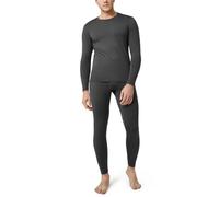 LAPASA Men's Midweight Thermal Underwear Set, Fleece Lined Base Layer Top and Bottom Long Sleeve Warm Long Johns M57, Dark Heather Grey, M
