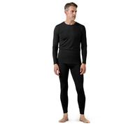 LAPASA Men's Midweight Thermal Underwear Set, Fleece Lined Base Layer Top and Bottom Long Sleeve Warm Long Johns M57, Black, M