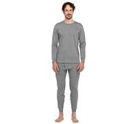 LAPASA Men's Ultra Warm Thermal Long johns Set Double Layer Fleece Lined Base Layer Underwear Top & Bottom M63 Heather Grey L