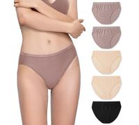 LAPASA Quick Dry Underwear for Women Low Waist Knickers Mesh Sports Hiking Travel Underwear 5-Pack L84, Multicolor, M