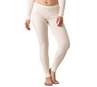 LAPASA Women's Merino Wool Base Layer Bottom, Midweight Warm Underwear Ladies Long Johns Thermoflux L49, Cream, XS