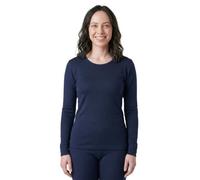 LAPASA Women's Merino Wool Base Layer Top, Warm Long Sleeve Crew Neck T-Shirt for Ladies Thermoflux L48, Navy Blue, XS