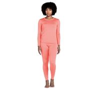 LAPASA Women's Thermal Underwear Set, Lightweight Classic Breathable Fleece Lined Long Johns Lightweight Top & Bottom L17, Pink2, L