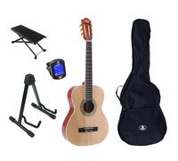 LaPaz 002 NT 3/4-Size Classical Guitar (Natural) + Accessories