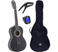 LaPaz C30BK 3/4-Size Classical Guitar (Black) + Gig Bag + Accessories