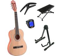 LaPaz C30N 3/4-Size Classical guitar (Natural) + Stand and Accessories