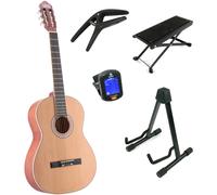 LaPaz C30N 4/4-Size Classical guitar (Natural) + Stand and Accessories