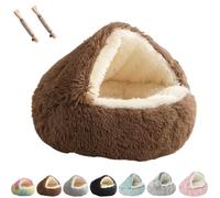 Lapcatz Nest Bed for Dogs and Cats, Medium Size Pets Bed with Cover, Cat Sleeping Bag for Indoor Cats (style-b,50cm)