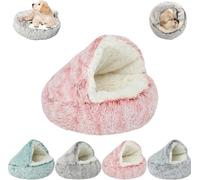 Lapcatz Nest Bed, Lapcatz Cat and Dog Bed, Lapcatz Cat Cave, Dog Bed Medium Size Dog, Soft Cocoon Dog Bed (Pink, M: 50cm/20IN)