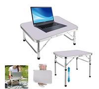 Lapdesk Folding Table Bed Tray Laptop Desk for Eating Breakfast, Reading, Working, Watching Movie on Bed/Couch/Sofa/Floor, Simple Home Office Computer Foldable Desk w/Height Adjustable for Small Space