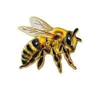Lapel Accent Brooch Pin with Gold-Tone Outline, Realistic Nature Form, Small 2.8 X 2.5 Cm Pin-Back Decor for Sweater Collar Bag Wear Animal Brooch Lapel Gold Tone Colored Detail Scarf Hat Bag Back