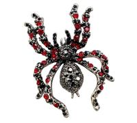 Lapel Brooch Pin Halloween Arachnid Stone-Set Accessory with Alloy Base for Dresses, Coats, Hats and Bags Arachnid Brooch Stone Set Costume Pin Gothic Lapel Ornament Coat Accessory Hat Bag Decoration