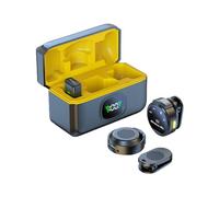 Lapel Dual -on Mics Wireless with Noise Reduction No Delay Digital Display Charging Case for Mobile Phone Live Broadcast Recording Plug and Play