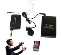 Lapel Lavalier Microphone,Clip- Microphone with Transmitter - Voice Amplifier Speaker for Teaching Conference Yoga Tour Guiding