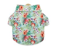 Lapel Neck Shirt Sweet Cats Dogs Jumpsuit Summer Quick Drying Shirt with Leaves Print Clothes Shirts for Large Custome for Summer Funny for Small Leaves Print