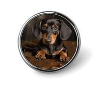 Lapel Pin Brooches Fashion Brooch Pin Cute Button Badges Cute Dachshund Round Button Pins Enamel Pins Metal Pinback for Hat Shirt Clothing Bags Decoration
