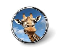 Lapel Pin Brooches Fashion Brooch Pin Cute Button Badges Funny Giraffe Round Button Pins Enamel Pins Metal Pinback for Hat Shirt Clothing Bags Decoration