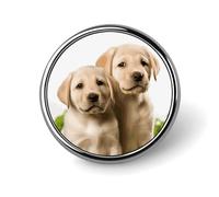Lapel Pin Brooches Fashion Brooch Pin Cute Button Badges Funny Labrador Puppy Dog Round Button Pins Enamel Pins Metal Pinback for Hat Shirt Clothing Bags Decoration