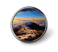 Lapel Pin Brooches Fashion Brooch Pin Cute Button Badges Mauna Kea Summit Sunset Round Button Pins Enamel Pins Metal Pinback for Hat Shirt Clothing Bags Decoration