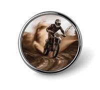 Lapel Pin Brooches Fashion Brooch Pin Cute Button Badges Motocross Round Button Pins Enamel Pins Metal Pinback for Hat Shirt Clothing Bags Decoration