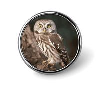 Lapel Pin Brooches Fashion Brooch Pin Cute Button Badges Wildlife Animal Owl Round Button Pins Enamel Pins Metal Pinback for Hat Shirt Clothing Bags Decoration