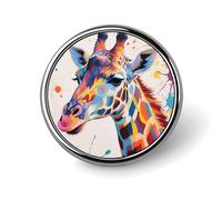 Lapel Pin for Men Brooches And Pins for Women - Animal Print Pit Bull Round Metal Badge for Shirts, Jackets, Hats | Durable Fashion Accessory & Gift for Men, Women, Events, Circular, Aluminum, no