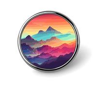 Lapel Pin for Men Brooches And Pins for Women - Gray Heron Print in Water Round Metal Badge for Shirts, Jackets, Hats | Durable Fashion Accessory & Gift for Men, Women, Events, Circular, Aluminum, no