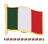 Lapel Pins with Butterfly Clasp Iron Italian Flag 12pcs | Enamel Finish, Unique Shape, Elegant Design, Secure Fastening, Versatile Use for Themed Events