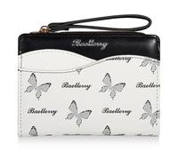 Lapensa Butterfly Wallet for Women - RFID Blocking Soft PU Leather Bifold Coin Zipper Pocket Purse - Wristlet Wallets with Zipper Pocket for women girls, Black, Wallet for Women