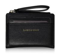 Lapensa Small Wallet for Women,Bifold RFID Blocking Card Holder Wrist let Wallets with Zipper Pocket for women girls, Black, Simple