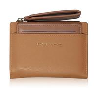 Lapensa Small Wallet for Women,Bifold RFID Blocking Card Holder Wrist let Wallets with Zipper Pocket for women girls, Brown, Simple