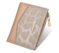 Lapensa Small wallet for Women RFID Blocking Bifold Zipper Pocket Credit Card Holder with ID Window-mini wallet for women and girls, khaki, Vintage