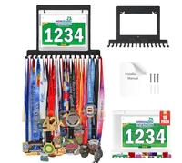 Lapetale Fashion Race Bib and Medal Display,Marathon Medal Display and Runner Medal Hanger Display,Bib Running Medal Display, Running Medal Hanger Display,Medal Holder for Wall,Gifts for Runners16