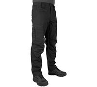 LAPG Men's Atlas Stretch Tactical Cargo Pants, Durable & Lightweight Ripstop Work Pants, Outdoor Hiking Pants for Men, Black, 36W x 30L