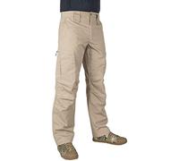LAPG Men's Atlas Stretch Tactical Cargo Pants, Durable & Lightweight Ripstop Work Pants, Outdoor Hiking Pants for Men, Khaki, 32W / 30L
