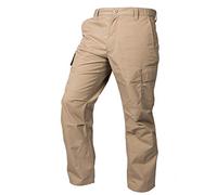 LAPG Men's Core Cargo Tactical Pants, Stretch Waistband, Lightweight & Durable Ripstop CCW Cargo Pants for Men, Khaki-regular Fit, 34W x 32L