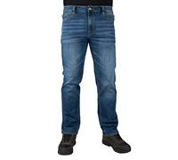 LAPG Men's Terrain Flex Slim Fit Tactical Jeans - Durable Stretch Denim, EDC Waistband, Vintage Wash, Multi-Pocket Design, Straight Fit/Vintage, 34W / 34L