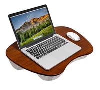 LAPGEAR Extra Large Bamboo Lap Desk - Chestnut - Fits up to 17.3 Inch Laptops - Style No. 91692