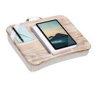 LapGear Heritage Lap Desk with Device Ledge - White Wash - Fits up to 17.3 Inch Laptops - Style No. 45611