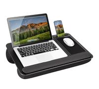 LapGear Home Office Pro Lap Desk with Wrist Rest, Mouse Pad, and Phone Holder - Black Carbon - Fits up to 15.6 Inch Laptops - Style No. 91598
