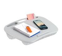 LAPGEAR MyDesk Lap Desk with Device Ledge and Phone Holder - Cool Gray - Fits up to 15.6 Inch Laptops - Style No. 44435