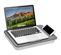 LAPGEAR Sidekick Lap Desk with Device Ledge and Phone Holder - Gray - Fits up to 15.6 Inch Laptops - Style No. 44215