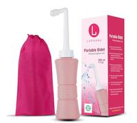 laphang Portable Bidet 500ml Pink Peri Bottle with Waterproof Pouch and Cap - PP + TPR, Leak Proof & Scratch Resistant -Perineal Bottle for Postpartum Hemorrhoids Healing, Maternity Kit Essentials…