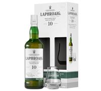 Laphroaig 10 Year Old Single Malt Scotch Whisky - Glass Gift Pack - 70cl