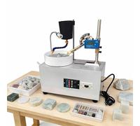 Lapidary Faceting Machine with Jewelry Polisher, Professional Gem Cutting Equipment for Jade, Gemstone Grinding Wheels, Cabochon & Jewel Angle Making